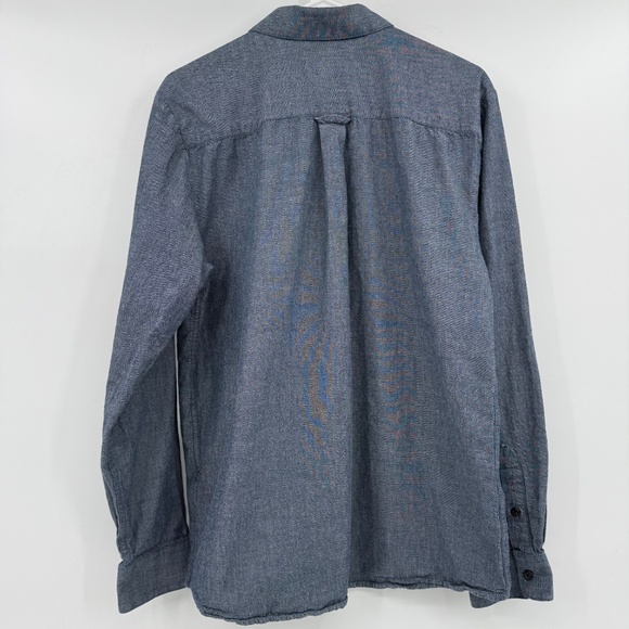 Volcom Shirt Men Large Blue Button Up Long Sleeve Classic Fit Casual Skater - Picture 6 of 12